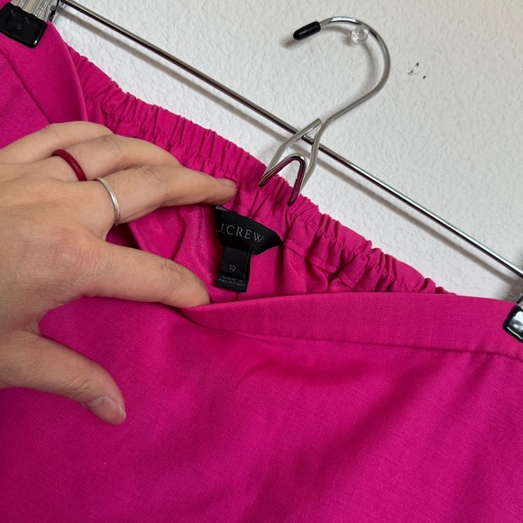 J-Crew Pink Ruffled wool blend Skirt - Picture 3 of 7